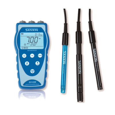 上海三信便攜式pH/電導率/溶解氧儀SX836